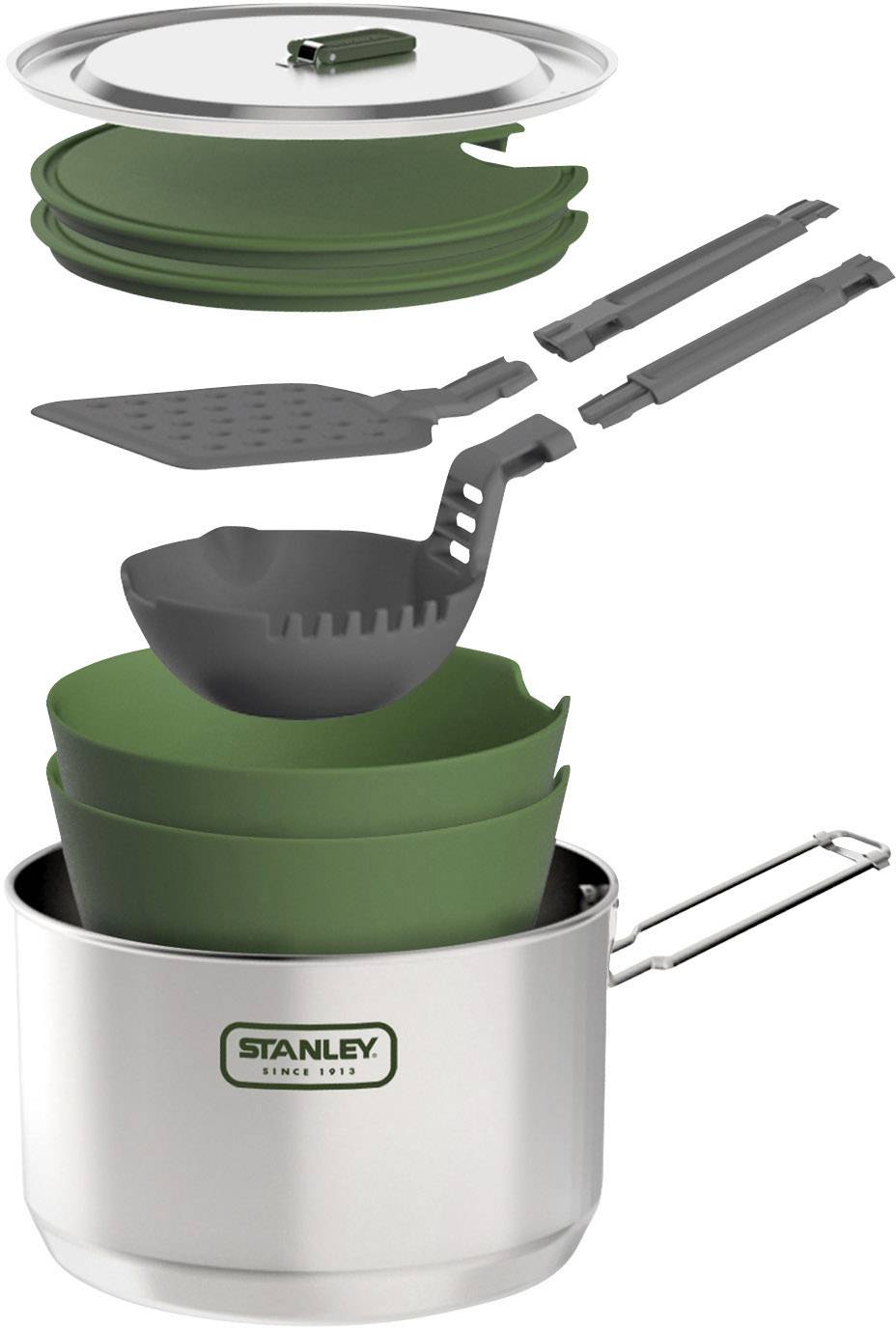 Stanley Camping Kochgeschirr 1500ml Prep & Cook Set 10-teilig 1 St. 10-01715-001 Edelstahl, Kunststoff