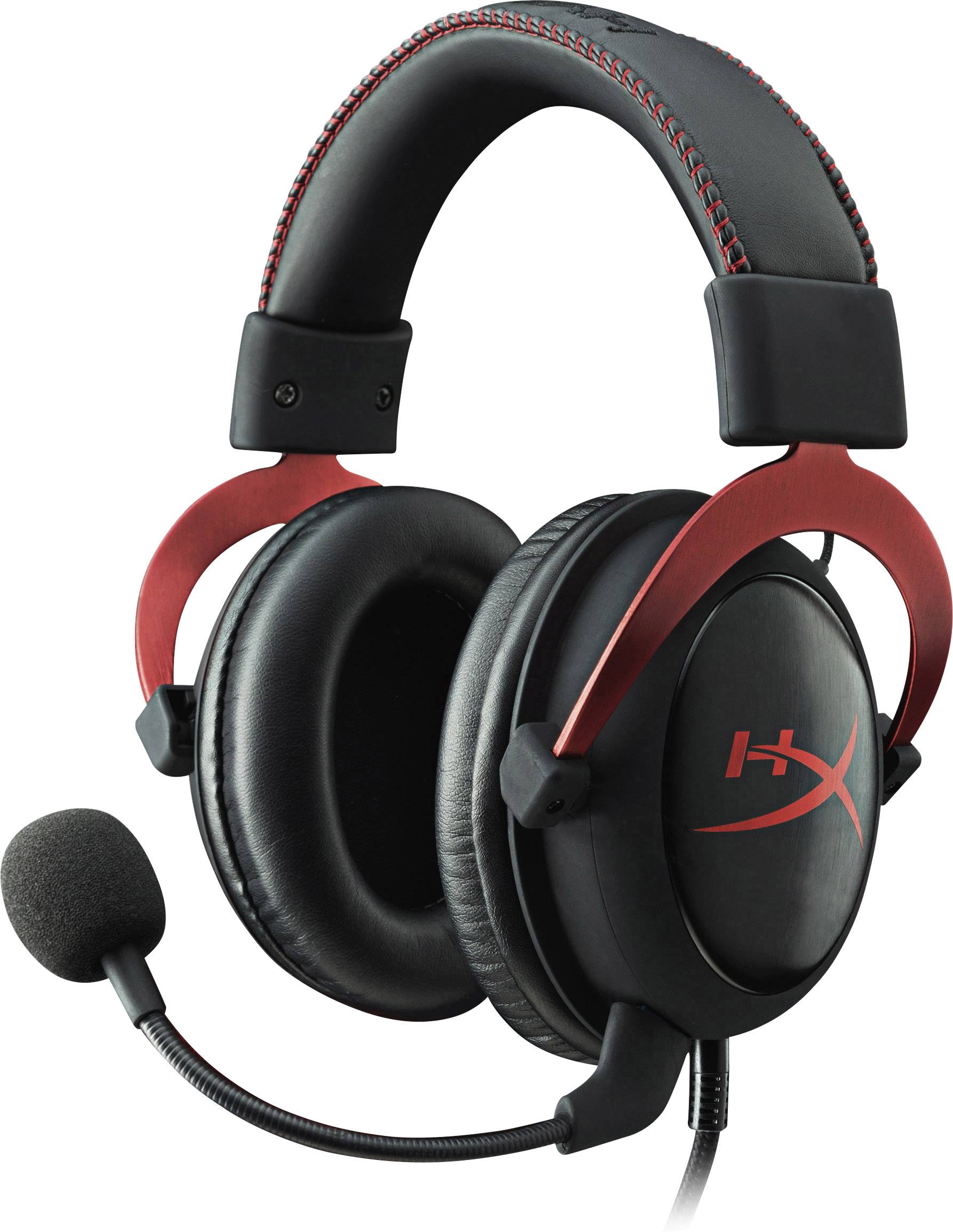 HyperX Cloud II Gaming Over Ear Headset kabelgebunden 7.1 Surround Rot Noise Cancelling Lautstärker