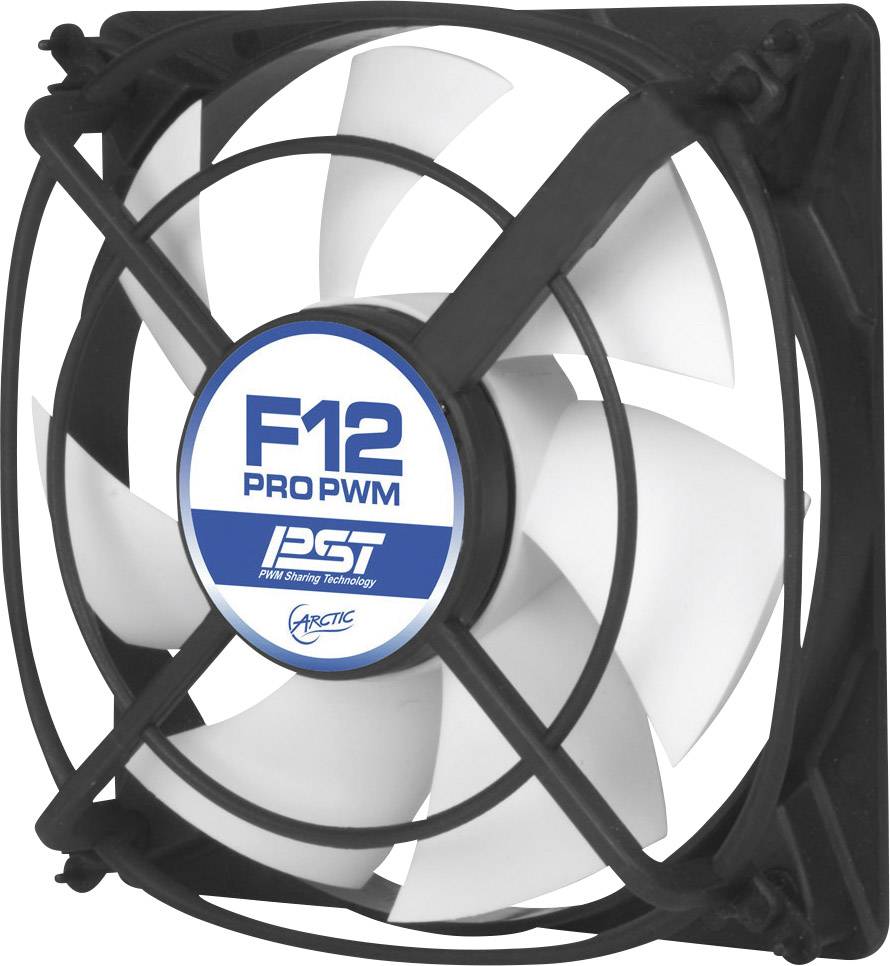 Arctic F12 PRO PWM PC-Gehäuse-Lüfter Schwarz (B x H x T) 120 x 120 x 38.5 mm