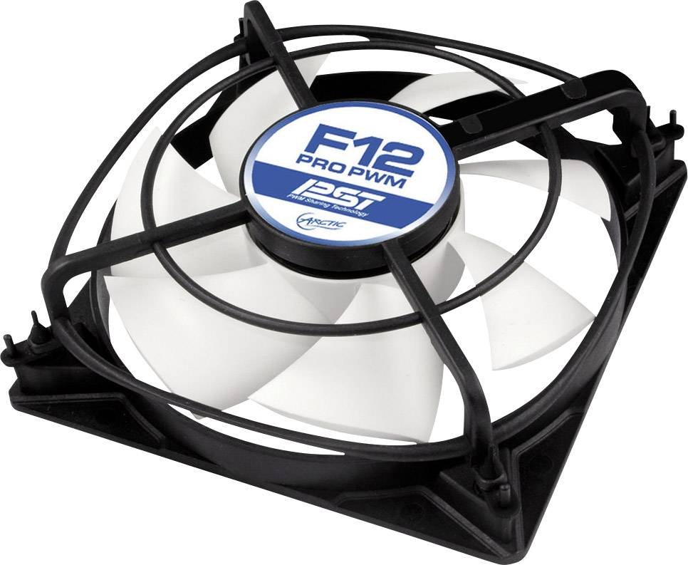 Arctic F12 PRO PWM PC-Gehäuse-Lüfter Schwarz (B x H x T) 120 x 120 x 38.5 mm