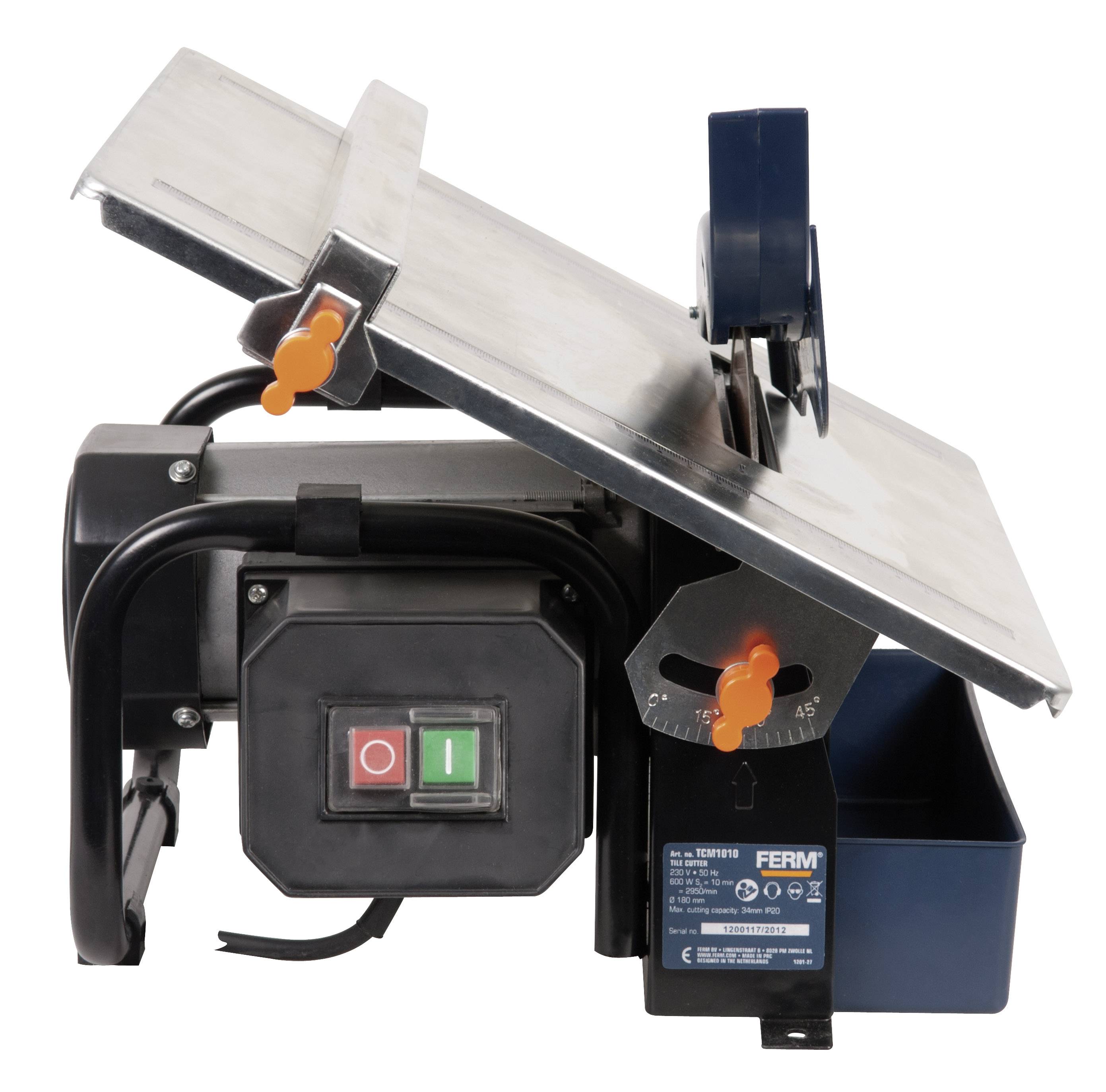 Ferm TCM1010 Fliesenschneidmaschine 180mm 22.2mm 600W 230V