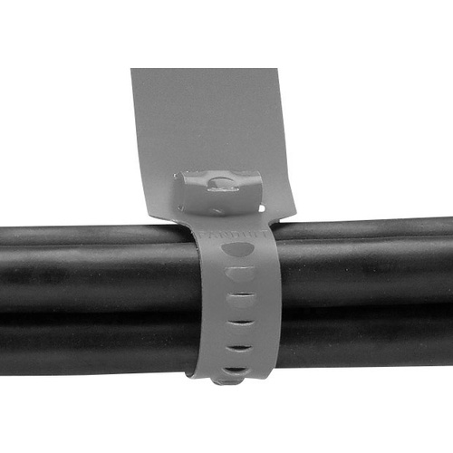 Panduit CM4S-L8 CM4S-L8 Kabelbinder 19.10mm Grau mit Beschriftungsfeld, mit  offenem Binderende