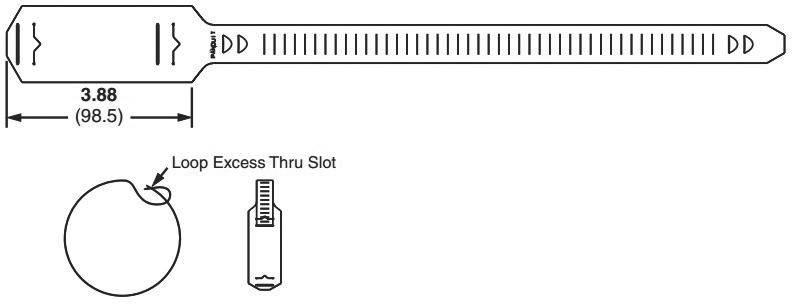 Panduit CM4S-L8 CM4S-L8 Kabelbinder 19.10mm Grau mit Beschriftungsfeld, mit offenem Binderende