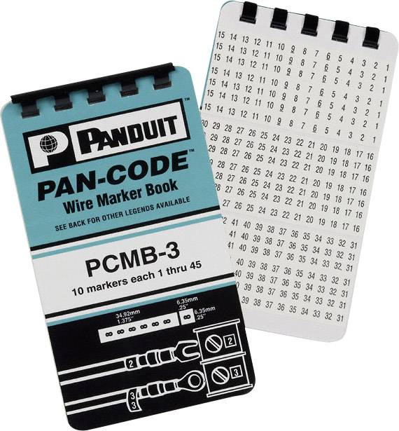 Panduit PCMB-1 Kennzeichnungsklebe-Set Aufdruck 0 - 9 PCMB-1