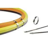 HellermannTyton 111-01549 MST200S Kabelbinder 207mm 5.90mm Silber mit Kugelverschluss, Hitzestabilisiert HellermannTyton 111-01549 MST200S Kabelbinder 207mm 5.90mm Silber mit Kugelverschluss, Hitzestabilisiert