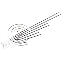 HellermannTyton 111-01549 MST200S Kabelbinder 207mm 5.90mm Silber mit Kugelverschluss, Hitzestabilisiert HellermannTyton 111-01549 MST200S Kabelbinder 207mm 5.90mm Silber mit Kugelverschluss, Hitzestabilisiert