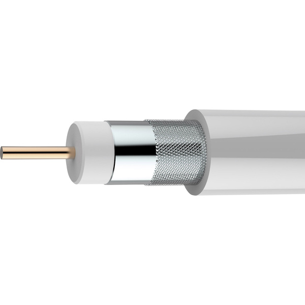 Axing SKB 92-03 Koaxialkabel Außen-Durchmesser: 6.80 mm 75 Ω 100 dB Weiß Meterware