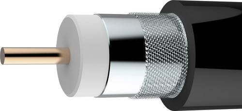 Axing SKB 11-03 Koaxialkabel Außen-Durchmesser: 10.40mm 75Ω 90 dB Schwarz Meterware