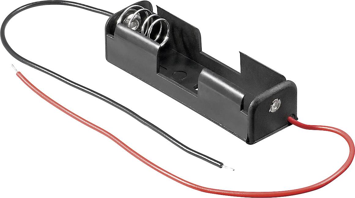 Goobay 11460 Batteriehalter 1x Mignon (AA) Kabel (L x B x H) 57.5 x 16 x 13.5 mm