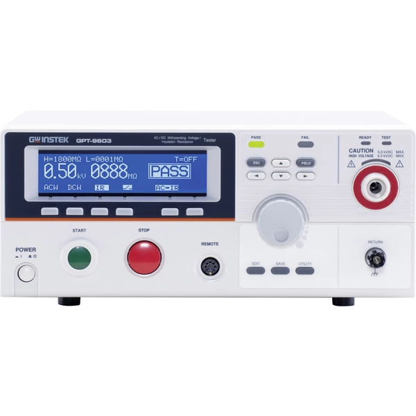 GW Instek GPT-9612 Isolationsmessgerät, Stoßspannungsprüfgerät 100 V, 250 V, 500 V, 1000V 2000 MΩ GW Instek GPT-9612 Isolationsmessgerät, Stoßspannungsprüfgerät 100 V, 250 V, 500 V, 1000V 2000 MΩ