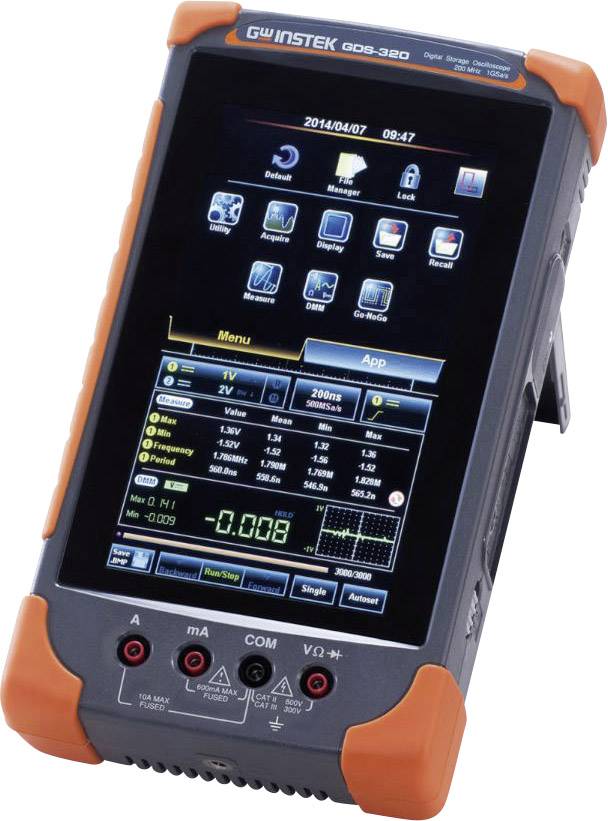 GW Instek Hand-Oszilloskop GDS-320 200MHz 2-Kanal 1 GSa/s 5 Mpts Handgerät, Digital-Speicher (DSO), Multimeter-Funktionen