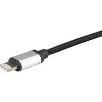Renkforce USB-Kabel USB 2.0 USB-A Stecker, Apple Lightning Stecker 1.00m Dunkelgrau Stoff-Ummantelung RF3969330 Renkforce USB-Kabel USB 2.0 USB-A Stecker, Apple Lightning Stecker 1.00m Dunkelgrau Stoff-Ummantelung RF3969330