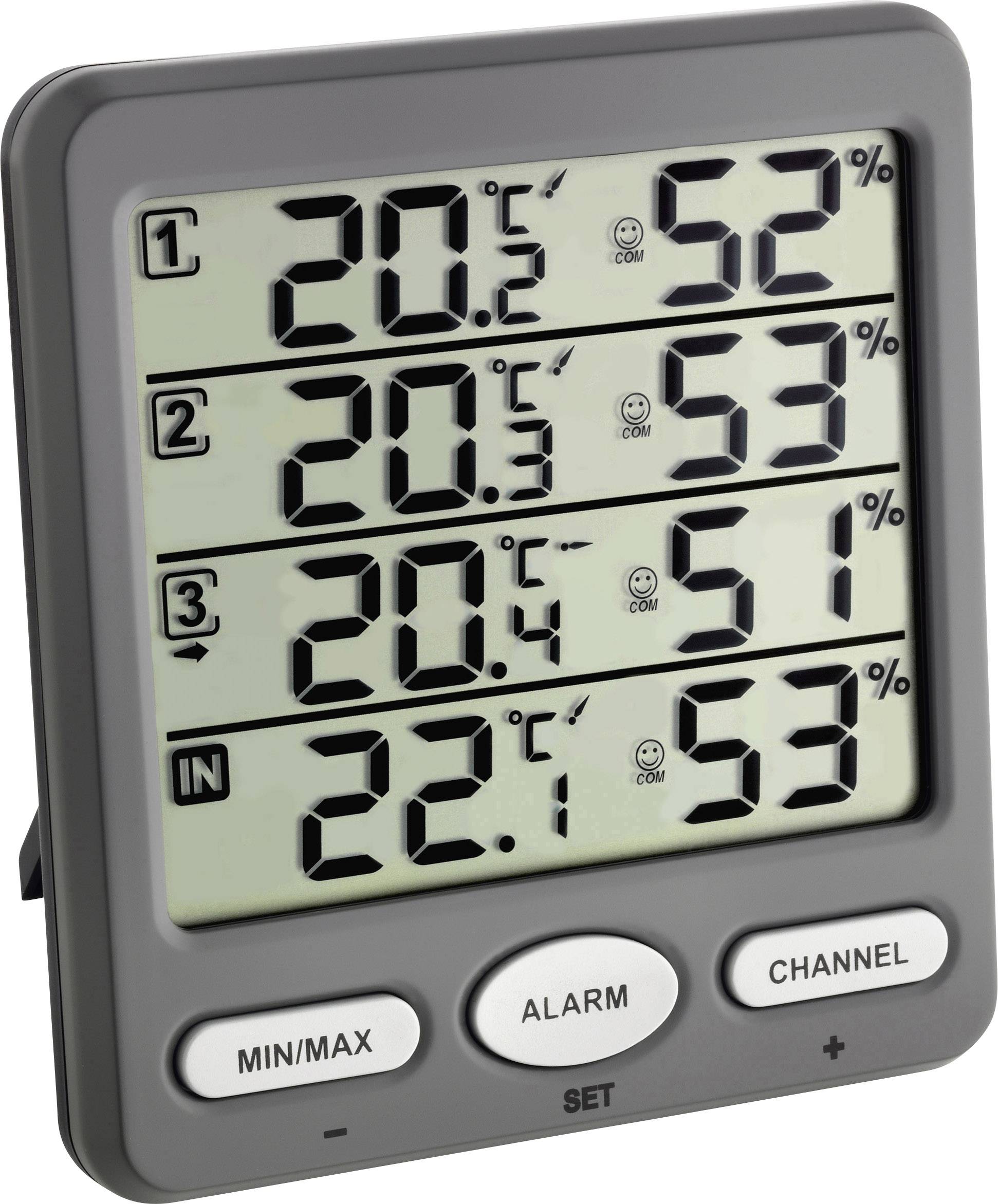 TFA Dostmann "Klima-Monitor" Funk-Thermo-Hygrometer Funk-Thermo-/Hygrometer Anthrazit 30.3054.10