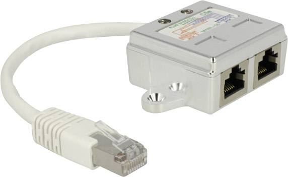 Delock RJ45 Netzwerk Adapter CAT 5 [1x RJ45-Stecker - 2x RJ45-Buchse] 15.00 cm Weiß