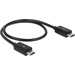 Delock USB-Kabel USB 2.0 USB-Micro-B Stecker, USB-Micro-B Stecker 0.30m Schwarz mit OTG-Funktion 83570
