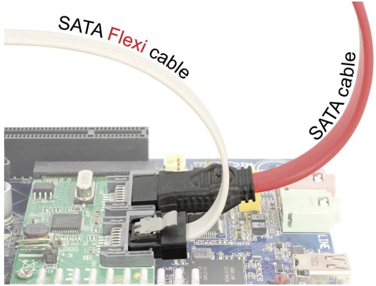 Delock Festplatten Anschlusskabel [1x SATA-Stecker 7pol. - 1x SATA-Stecker 7pol.] 0.70m Weiß