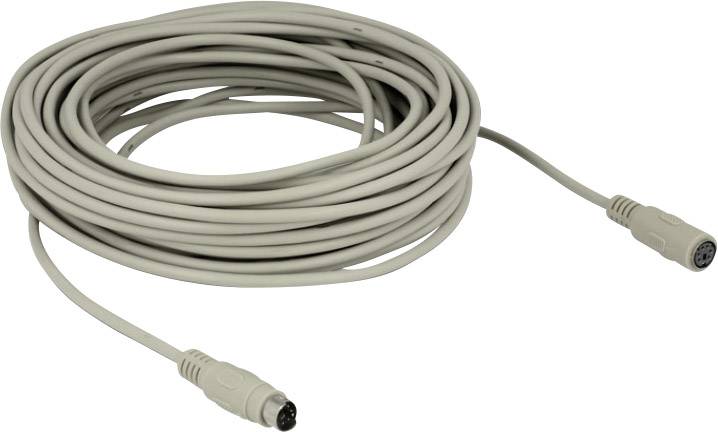 Delock PS/2 Tastatur/Maus Verlängerungskabel [1x PS/2-Stecker - 1x PS/2-Buchse] 15.00 m 15.00 m Grau
