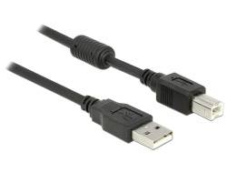 Delock USB-Kabel USB 2.0 USB-A Stecker, USB-B Stecker 1.00 m Schwarz mit Ferritkern 83566