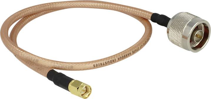 Delock WLAN-Antennen Anschlusskabel [1x N-Stecker - 1x SMA-Stecker] 40.00 cm Transparent