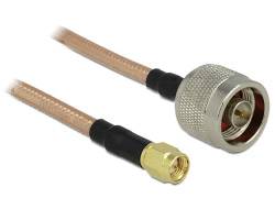 Delock WLAN-Antennen Anschlusskabel [1x N-Stecker - 1x SMA-Stecker] 1.00 m Transparent