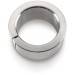 Ein einfacher, silberner, metallischer Ring mit glatter Oberfläche.