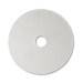 Eine runde weiße Scheibe mit einem Loch in der Mitte.