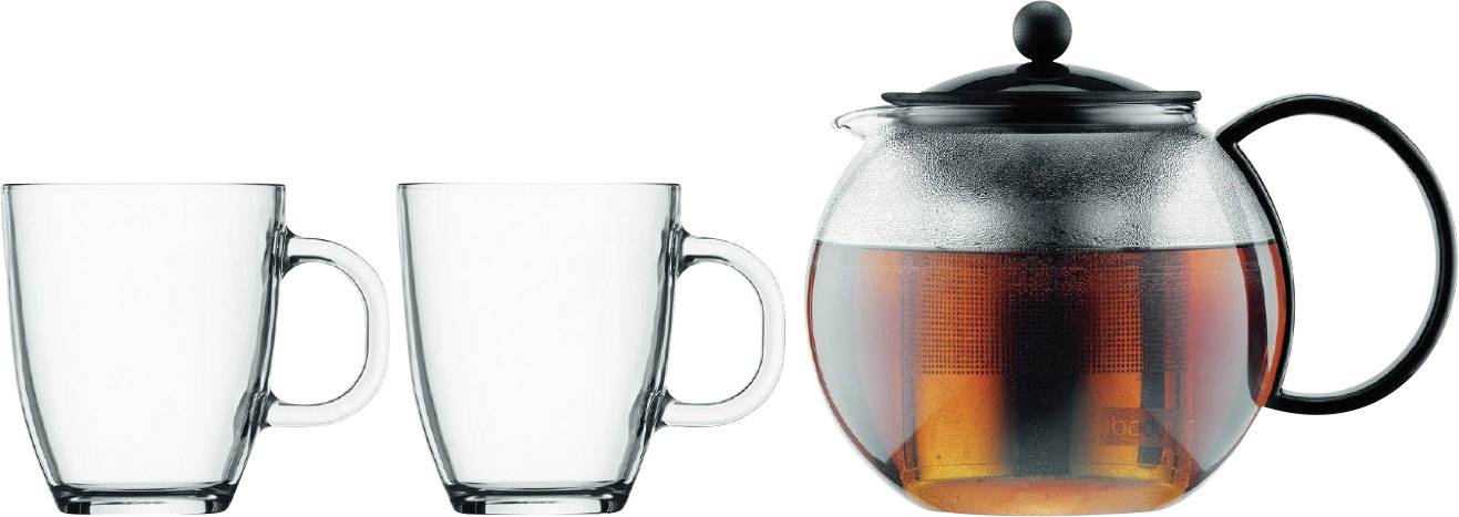 Bodum Teebereiter mit Edelstahlfilter 1 Liter + 2 Teetassen