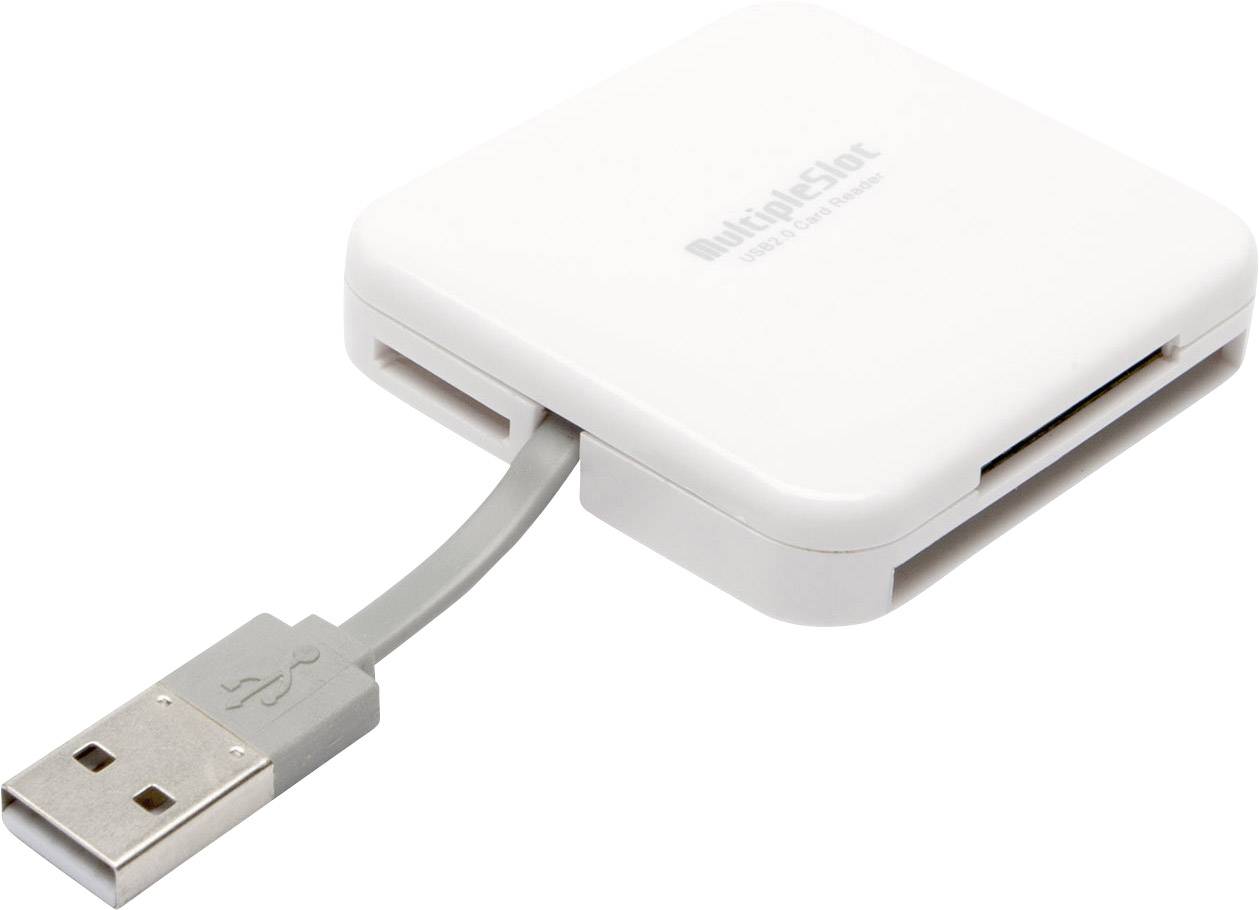 PNY All In One Card Ceader Externer Speicherkartenleser USB-A (USB 2.0) Weiß