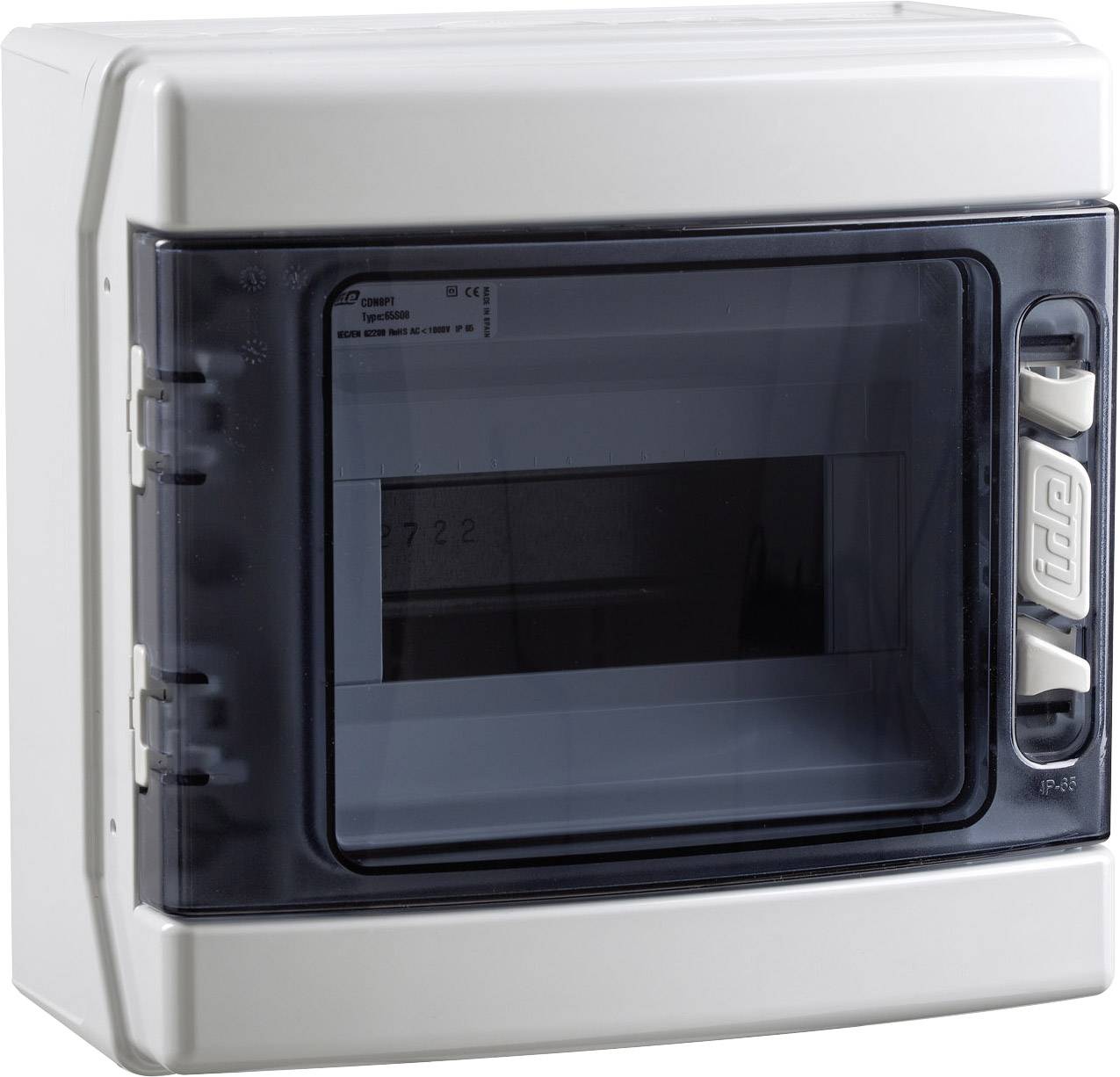 IDE CDN8PT/RR CDN8PT/RR Verteilerschrank Aufputz Anzahl Teilungen = 8 Anzahl Reihen = 1 Inhalt 1 St.