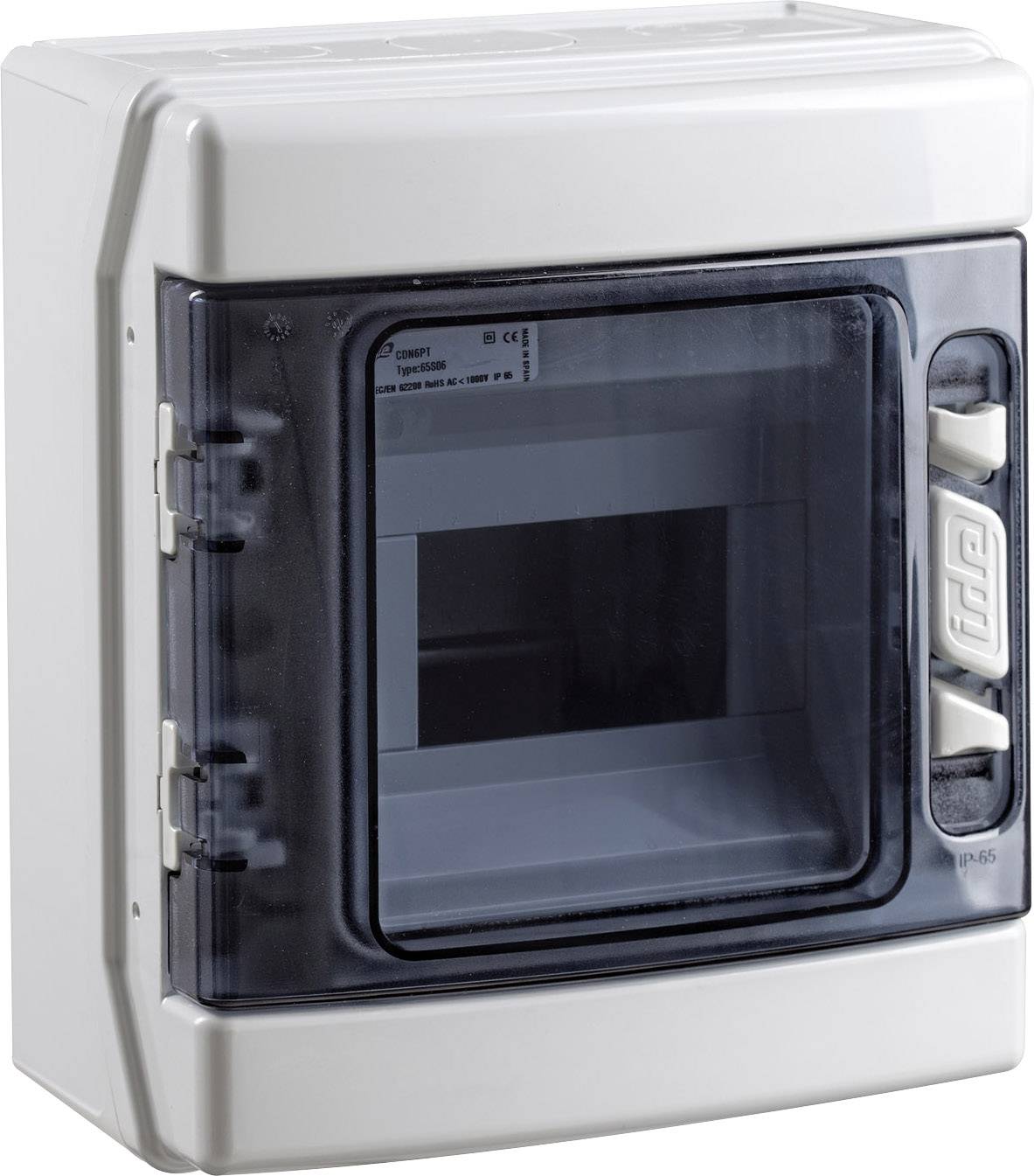 IDE CDN6PT/RR CDN6PT/RR Verteilerschrank Aufputz Anzahl Teilungen = 6 Anzahl Reihen = 1 Inhalt 1 St.