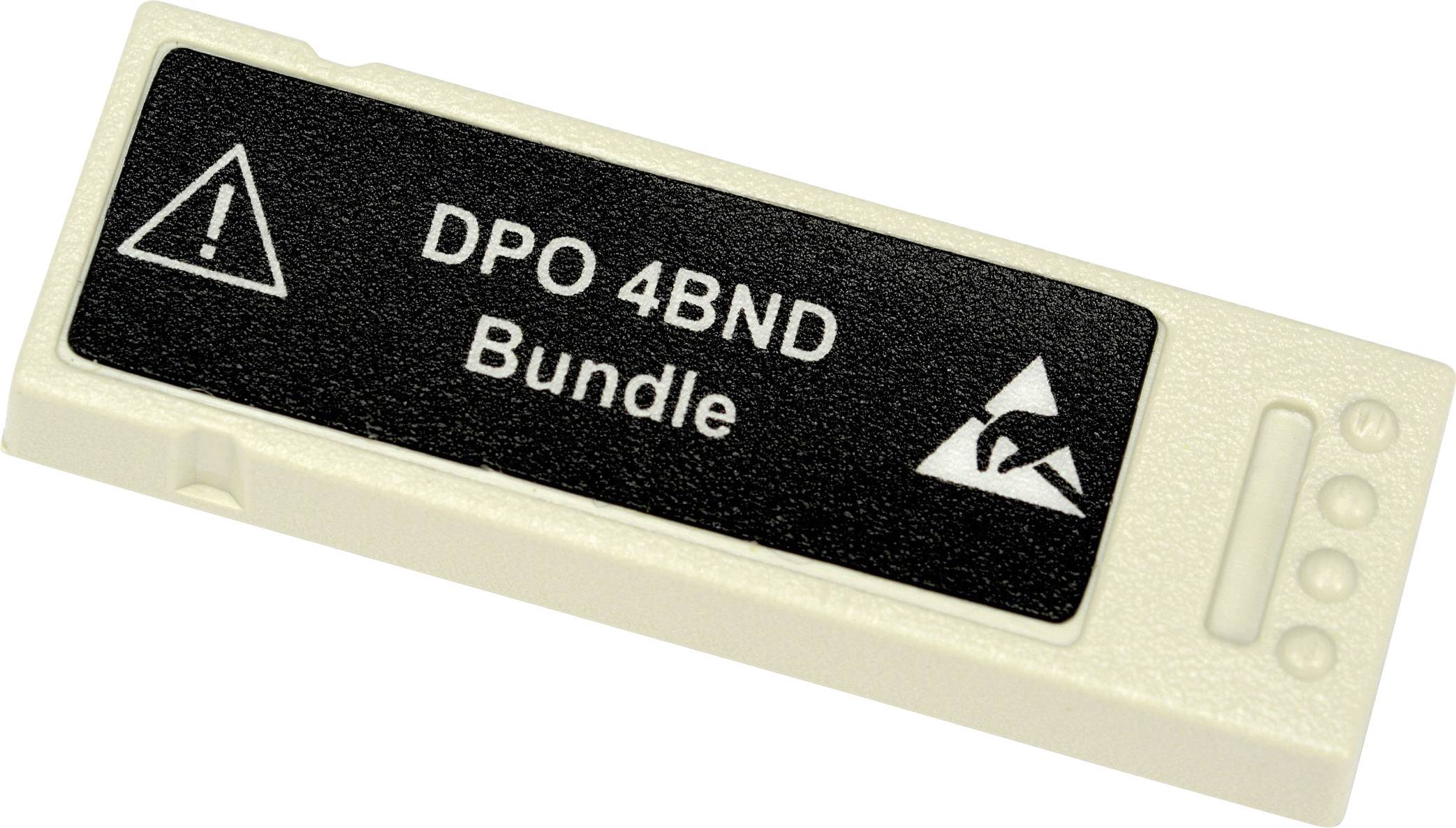 Ein rechteckiges Gerät mit der Aufschrift 'DPO 4BND Bundle' und einem Warnsymbol.