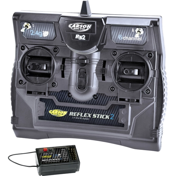 Carson Modellsport Reflex Stick II Hand-Fernsteuerung 2,4GHz Anzahl Kanäle: 6 inkl. Empfänger Carson Modellsport Reflex Stick II Hand-Fernsteuerung 2,4GHz Anzahl Kanäle: 6 inkl. Empfänger