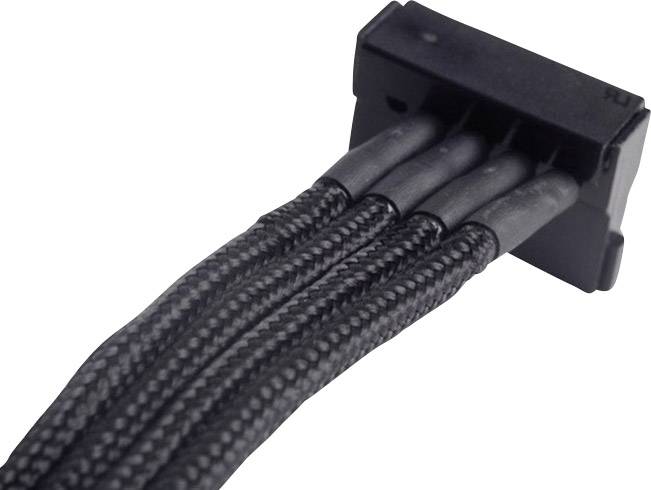 Silverstone Strom Anschlusskabel [1x IDE-Strom-Stecker 4pol. - 4x SATA-Strom-Stecker 15pol.] 30.00 cm Schwarz