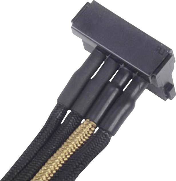 Silverstone Strom Anschlusskabel Schwarz, Gold