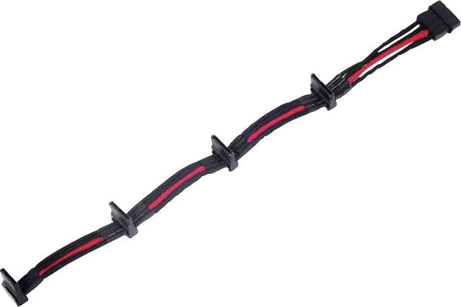 Silverstone Strom Anschlusskabel Schwarz, Rot