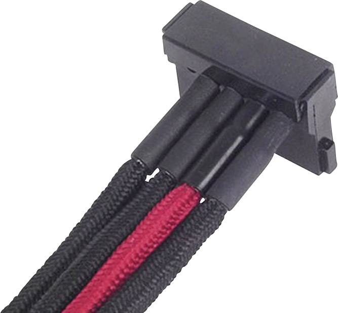 Silverstone Strom Anschlusskabel Schwarz, Rot