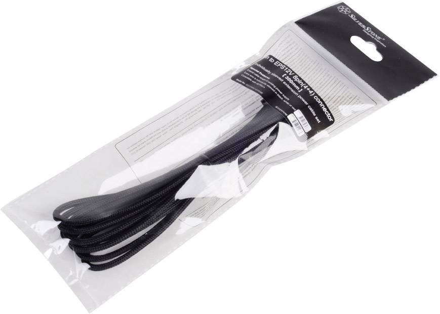 Silverstone Strom Anschlusskabel Schwarz