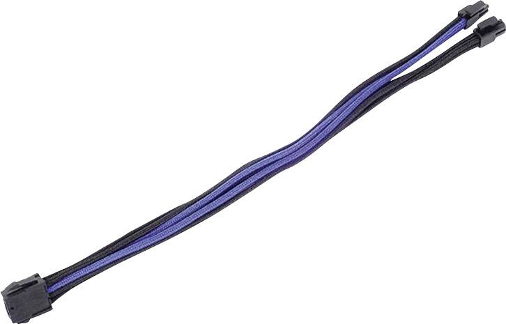 Silverstone Strom Anschlusskabel Schwarz, Blau