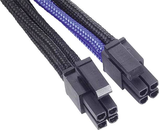 Silverstone Strom Anschlusskabel Schwarz, Blau