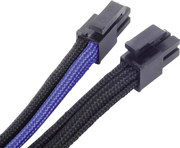 Silverstone Strom Anschlusskabel Schwarz, Blau