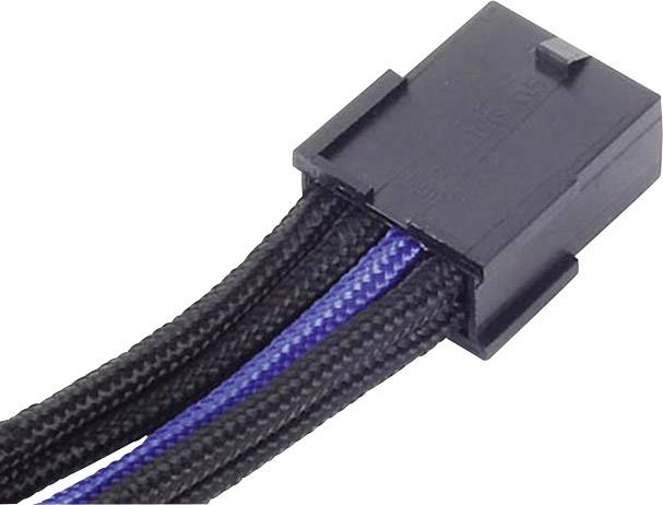 Silverstone Strom Anschlusskabel Schwarz, Blau