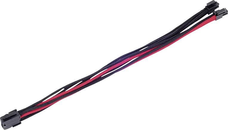 Silverstone Strom Anschlusskabel Schwarz, Rot