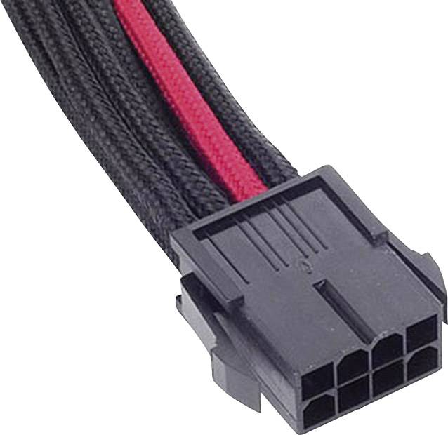 Silverstone Strom Anschlusskabel Schwarz, Rot