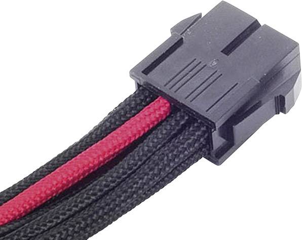 Silverstone Strom Anschlusskabel Schwarz, Rot