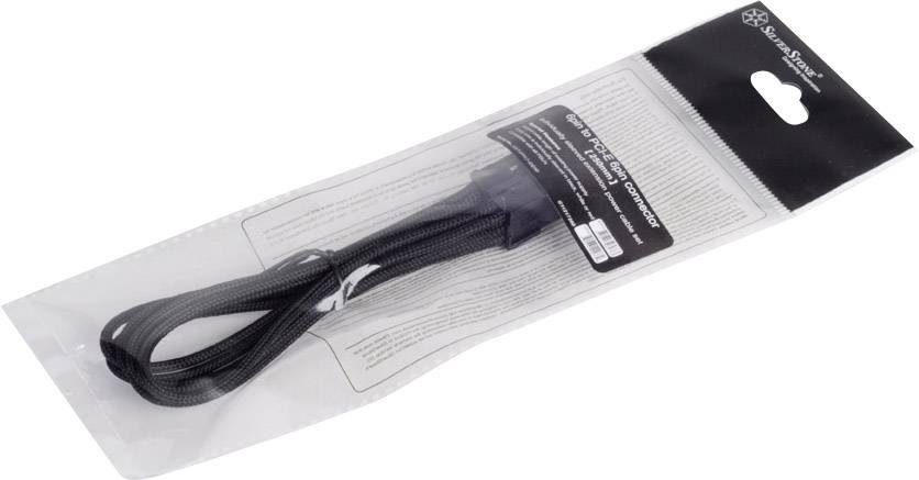 Silverstone Strom Verlängerungskabel Schwarz