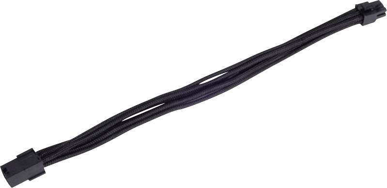 Silverstone Strom Verlängerungskabel Schwarz