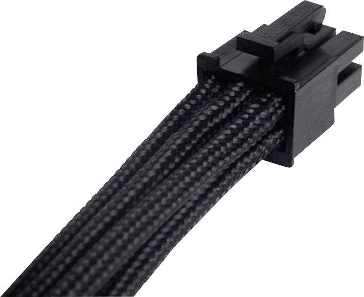 Silverstone Strom Verlängerungskabel Schwarz