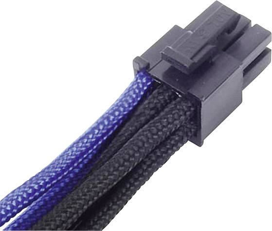 Silverstone Strom Anschlusskabel Schwarz, Blau