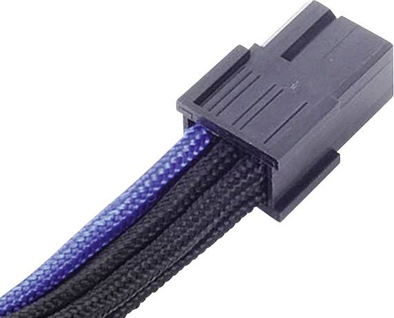 Silverstone Strom Anschlusskabel Schwarz, Blau