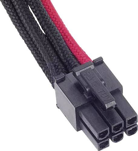 Silverstone Strom Anschlusskabel Schwarz, Rot